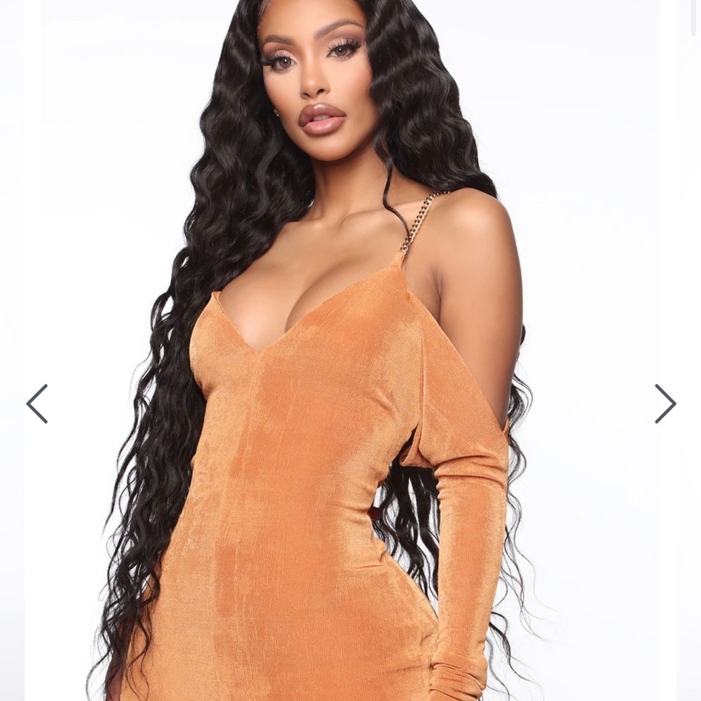 NEVER WORN. Burnt Orange MIDI Dress.